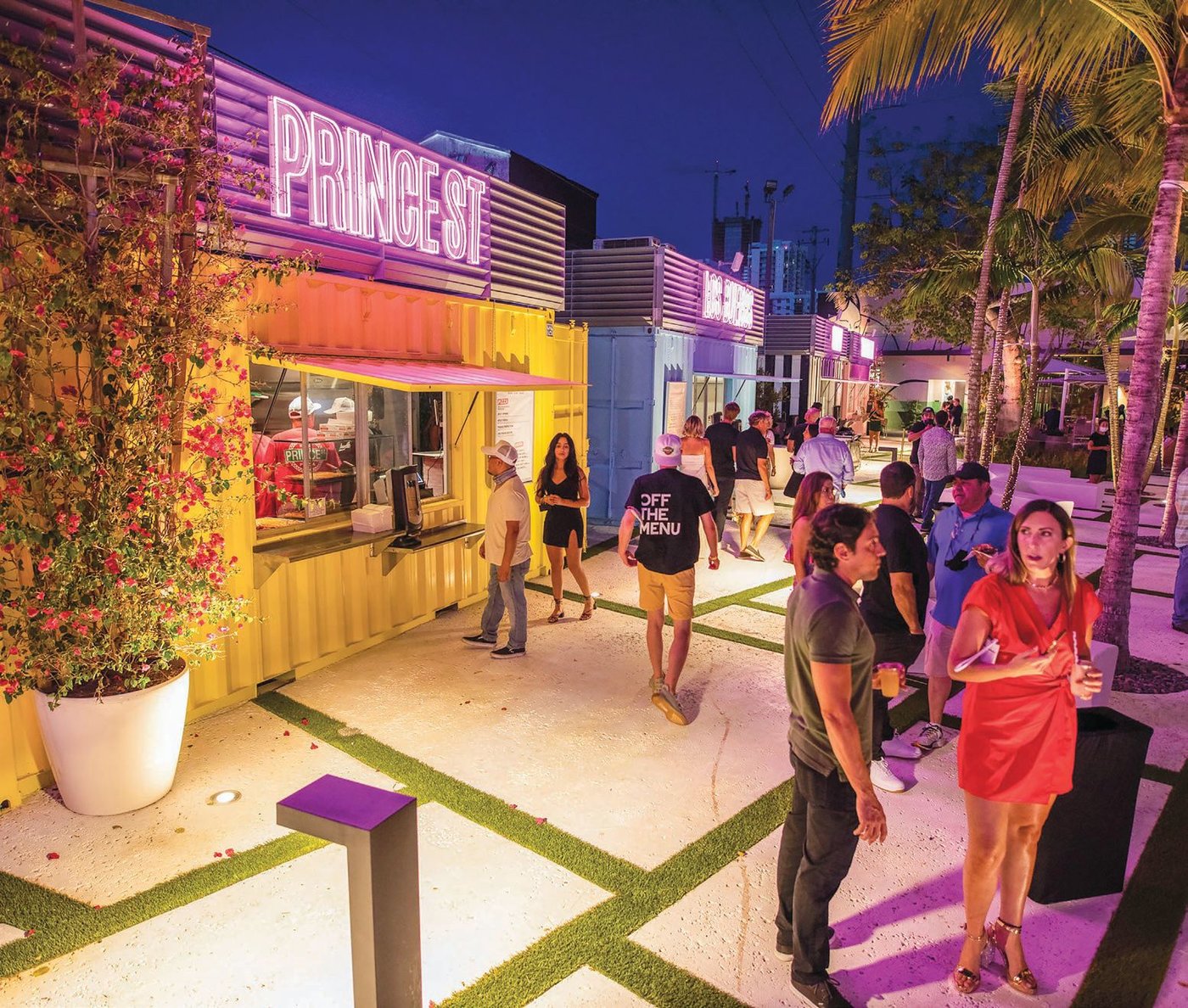 The exterior of Prince St. Pizza’s food stall at The Oasis Wynwood EXTERIOR PHOTO BY WORLD RED EYE