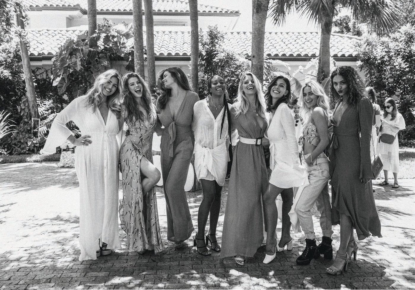 Group of girls including Tash Oakley and Devin Brugman of Monday Swimwear at Paraiso Miami Beach Swim Week PHOTO COURTESY OF PARAISO MIAMI BEACH