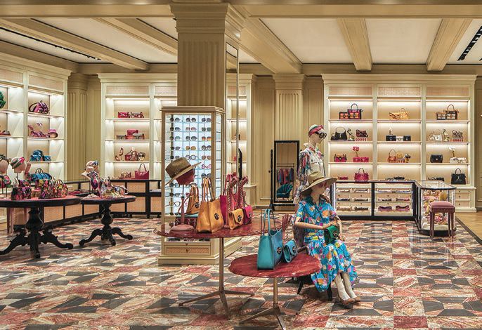 Accessories in the Gucci Bal Harbour boutique. PHOTO: COURTESY OF GUCCI.