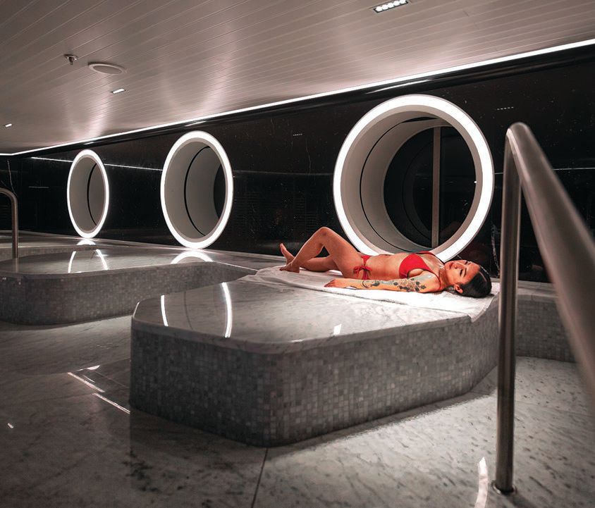 Guests will unwind to a state of pure bliss at Scarlet Lady’s premier spa. PHOTO COURTESY OF VIRGIN VOYAGES