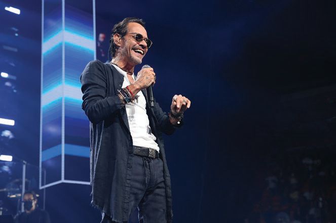 MARC ANTHONY PERFORMING AT FTX CENTER PHOTO: BY ALEXANDER TAMARGO/GETTY IMAGES