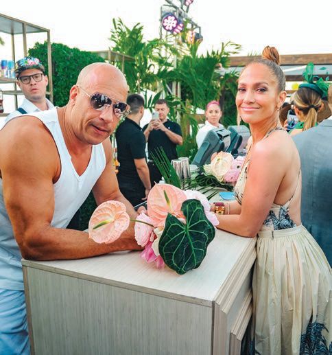 Vin Diesel and JLo hanging out at last year’s event MULTIPLE RACE HORSES PHOTO BY CRIS MORALES 