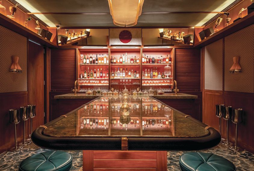 Lounge in luxury and sip on Champagne inside the ultracool Monterrey Bar. PHOTO COURTESY OF THE STANDARD MIAMI BEACH