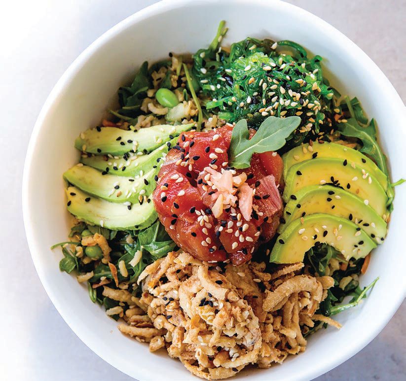 Tuna poke bowl from Carrot Express. PHOTO COURTESY OF CARROT EXPRESS